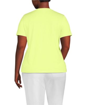 Plus Size Relaxed Supima Cotton V-Neck T-Shirt