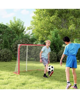 Soccer Goal, Practice Soccer Goal Net with Steel Frame, PE Mesh
