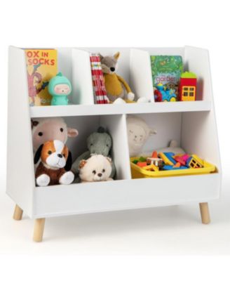 5-Cube Kids Bookshelf and Toy Organizer with Anti-Tipping Kits for Safe and Efficient Storage