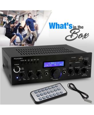 Bluetooth Stereo Amplifier Receiver with FM Radio & USB - PDA5BU