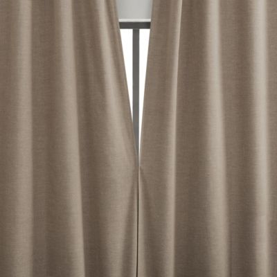 Treviso Linen Blend Magnetic Closure 100% Blackout Back Tab Curtain Panel