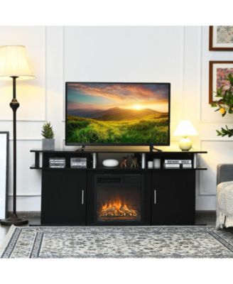 63 Inch TV Entertainment Console Center with 2 Cabinets