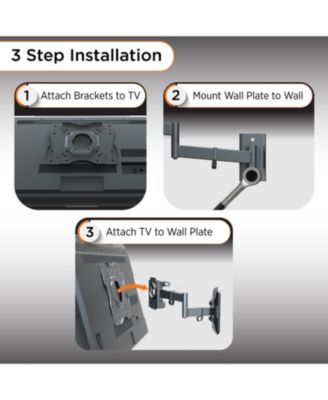 Premium Articulating TV Wall Mount for Heavy Duty TV for 17-42 Inch Flat and Curved TV Screens, Holds Up to 44 lbs Max VESA 200x200