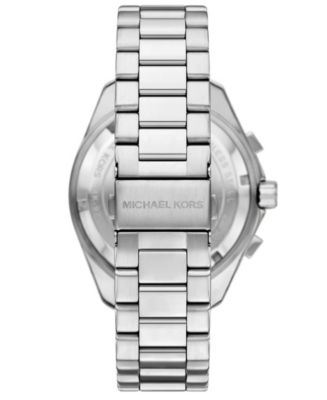 Men's Maritime Chronograph Silver-Tone Stainless Steel Watch, 45mm