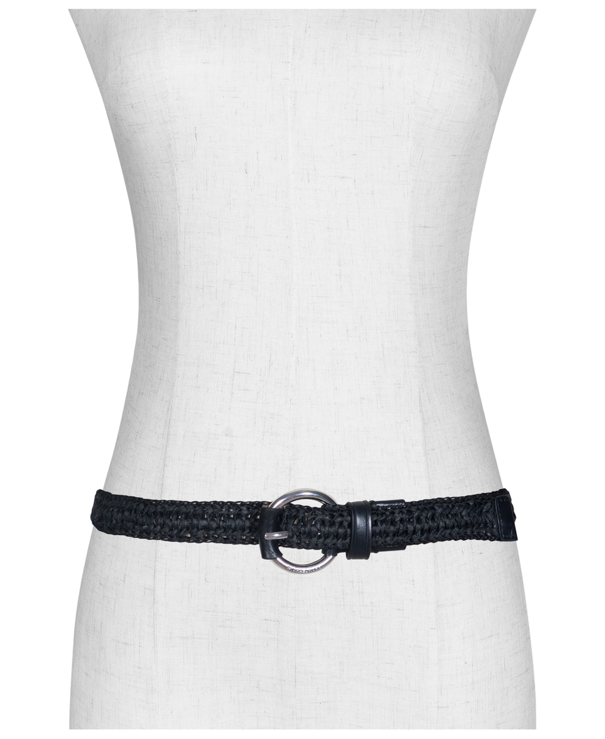 Michael Kors 32mm Woven Raffia Belt