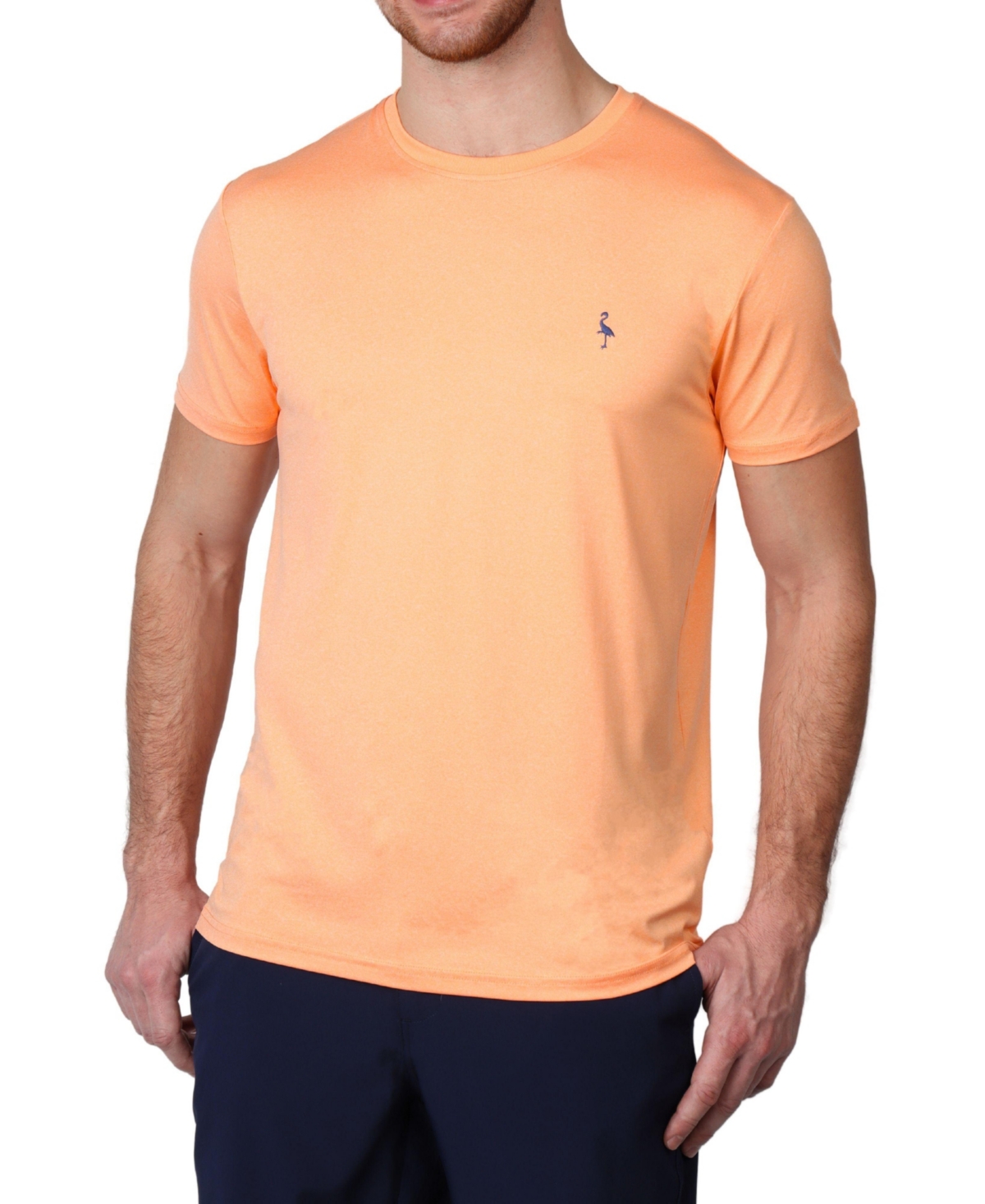Men's Solid Melange Performance T-Shirt - Tangerine