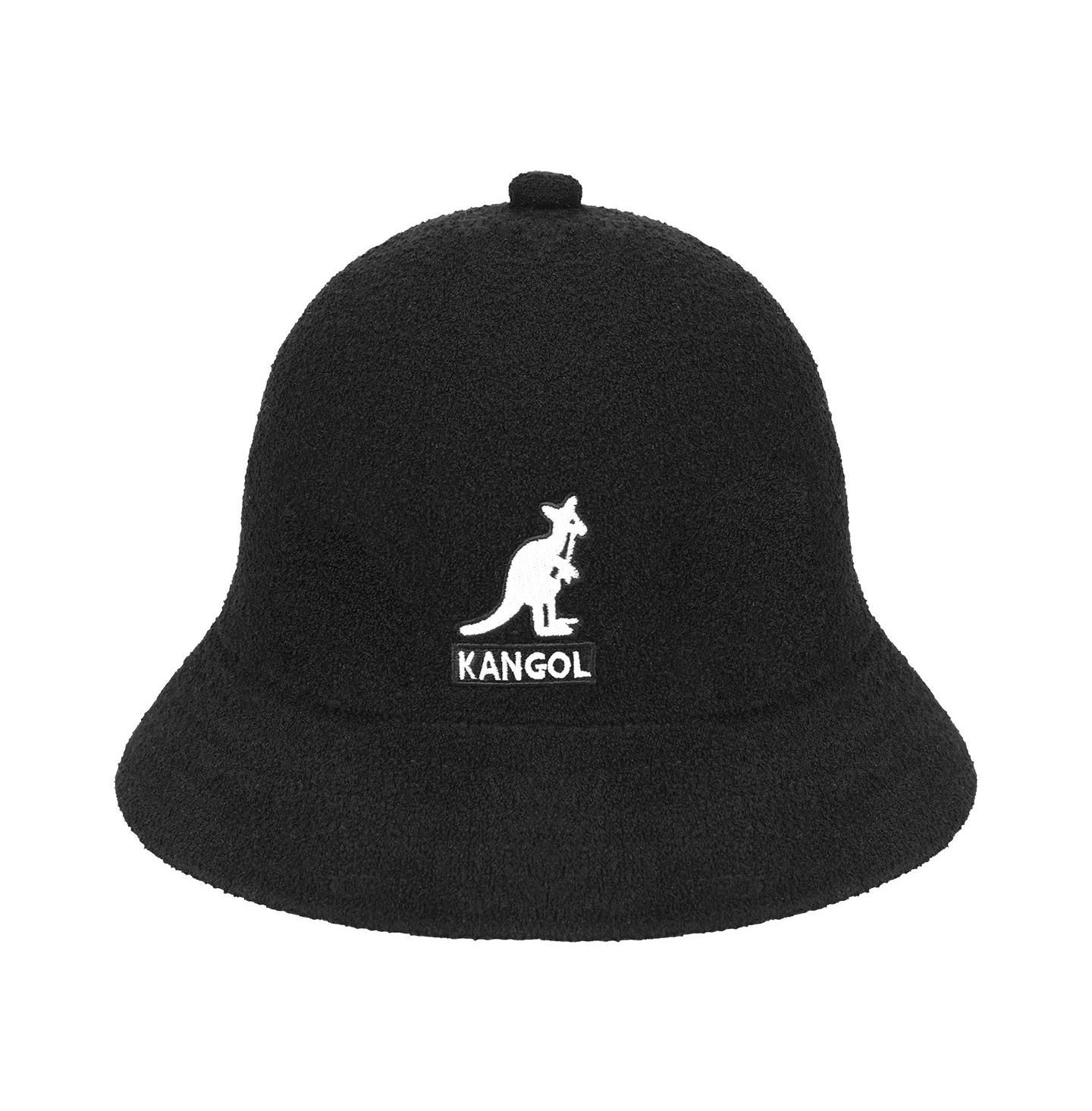 Мужская панама Kangol Logo Casual Bucket Hat, цвет: Чёрный — фото 1
