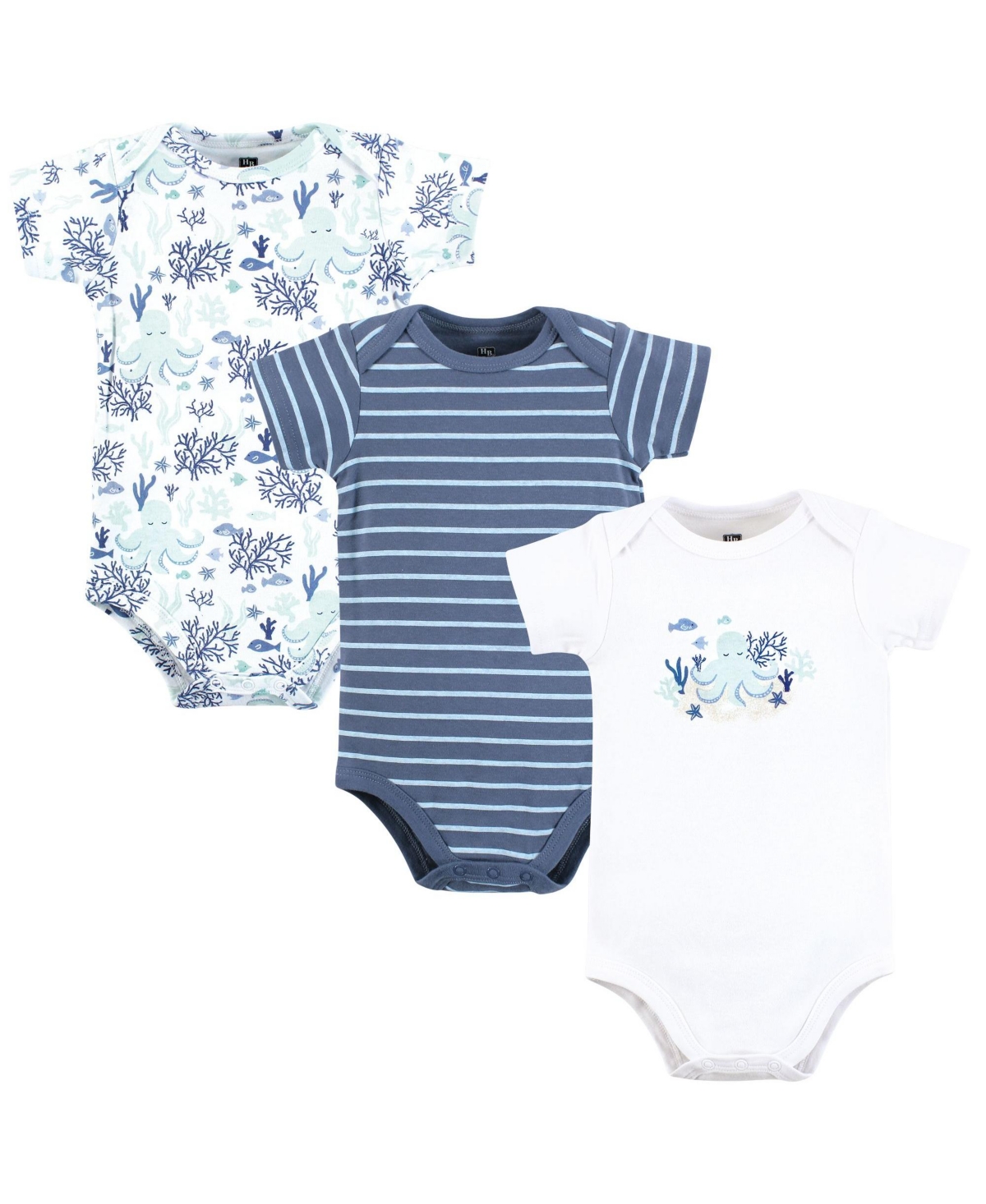 Hudson Baby Baby Boys Hudson Cotton Bodysuits Dude - Mint octopus