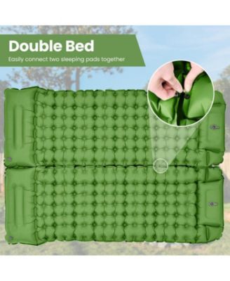 Extra Thick Inflatable Sleeping Pad with Pillow, Camping Pad with Carrying Bag