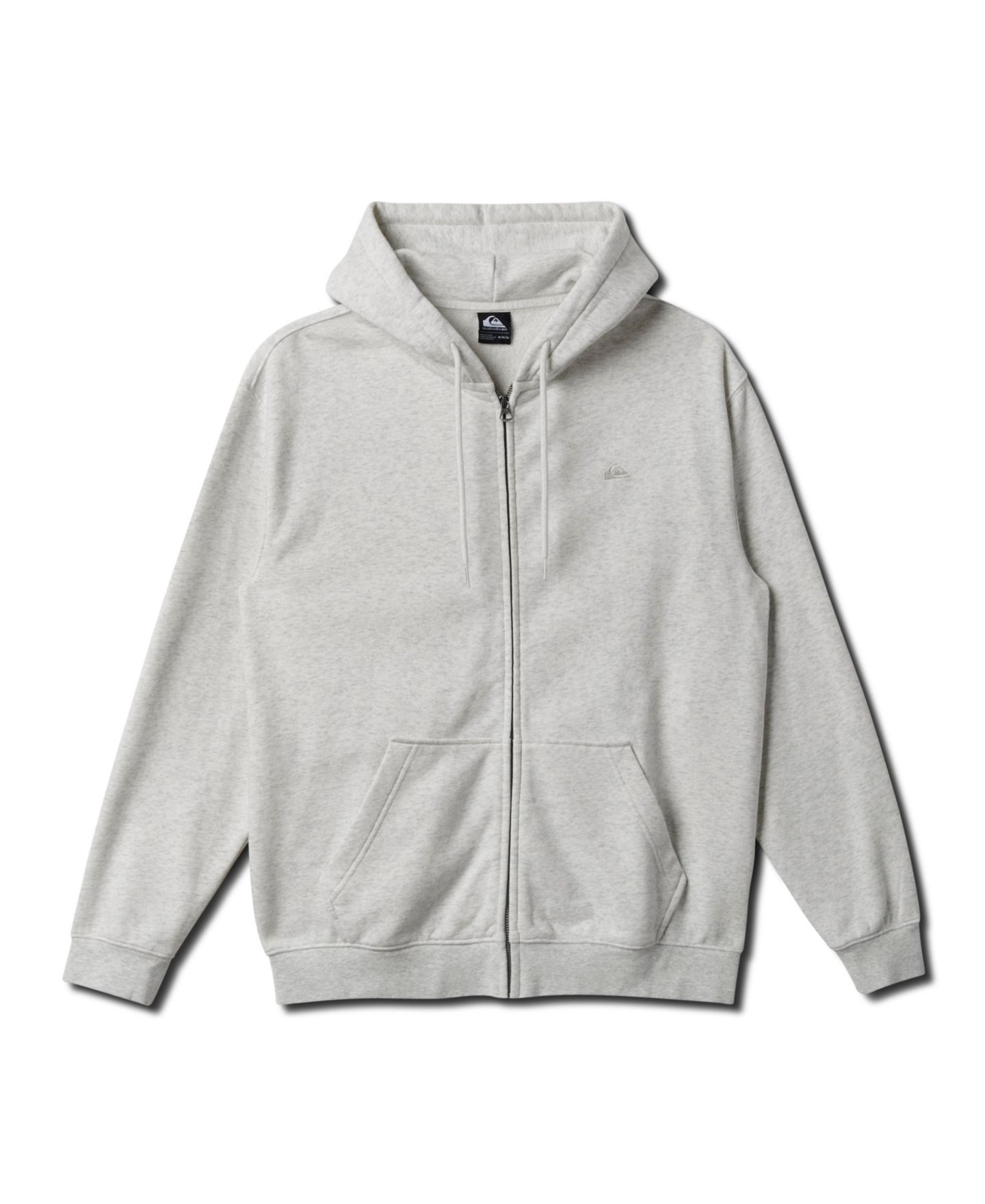 Мужское худи Quiksilver Saltwater Zip, цвет: Белый / Серый меланж — фото 1