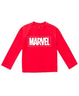Boys Marvel UPF 50+ Rash Guard Swim Shirt to
