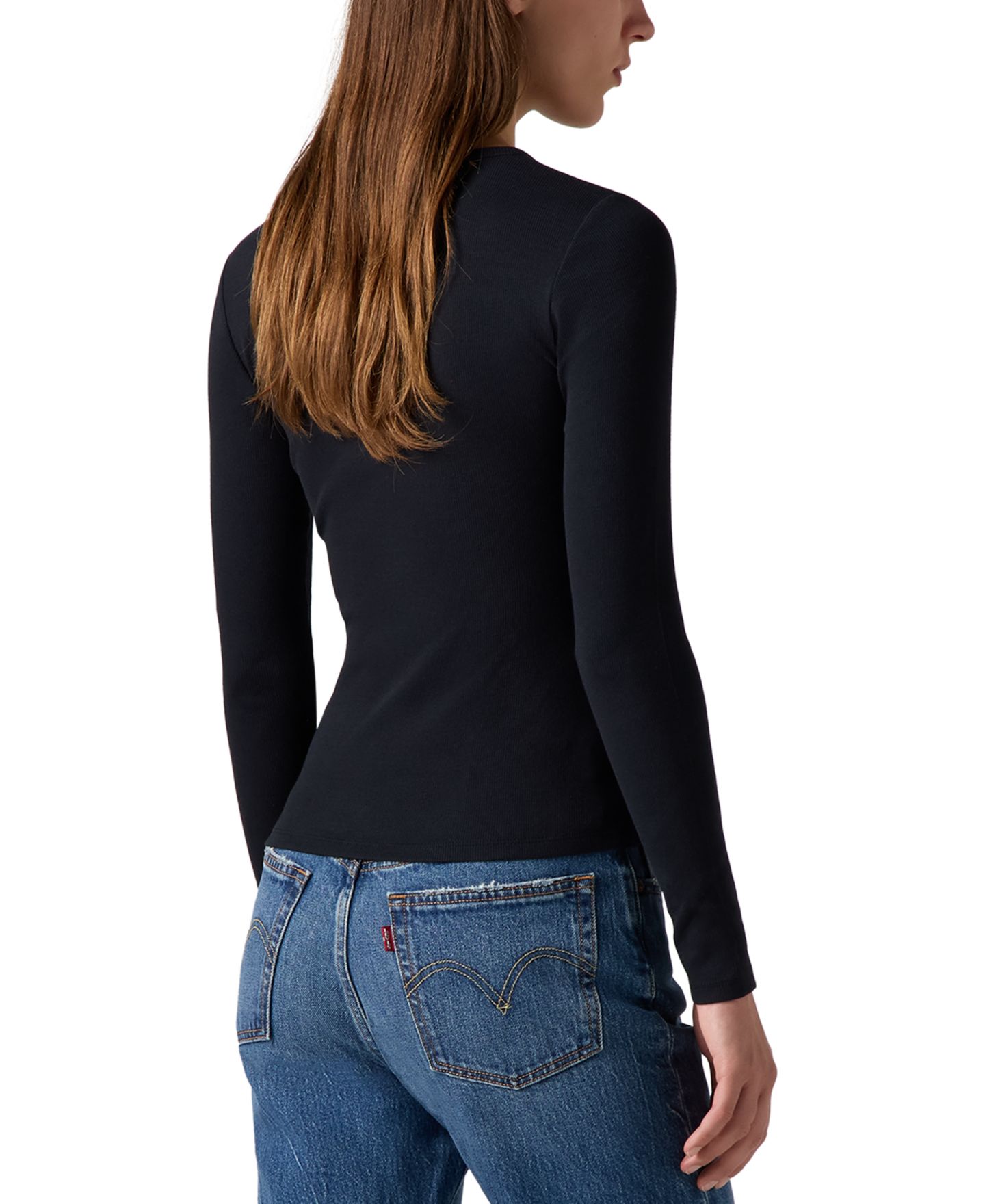 Женская футболка Levi's Hayes Long-Sleeve T-Shirt, цвет: Антрацитовый ночной — фото 2