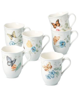 Lenox Butterfly Meadow Mugs, Set of 6 - Macy's