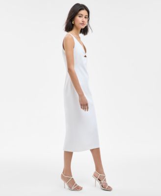 Women's Sleeveless Cutout Midi Bodycon Dress