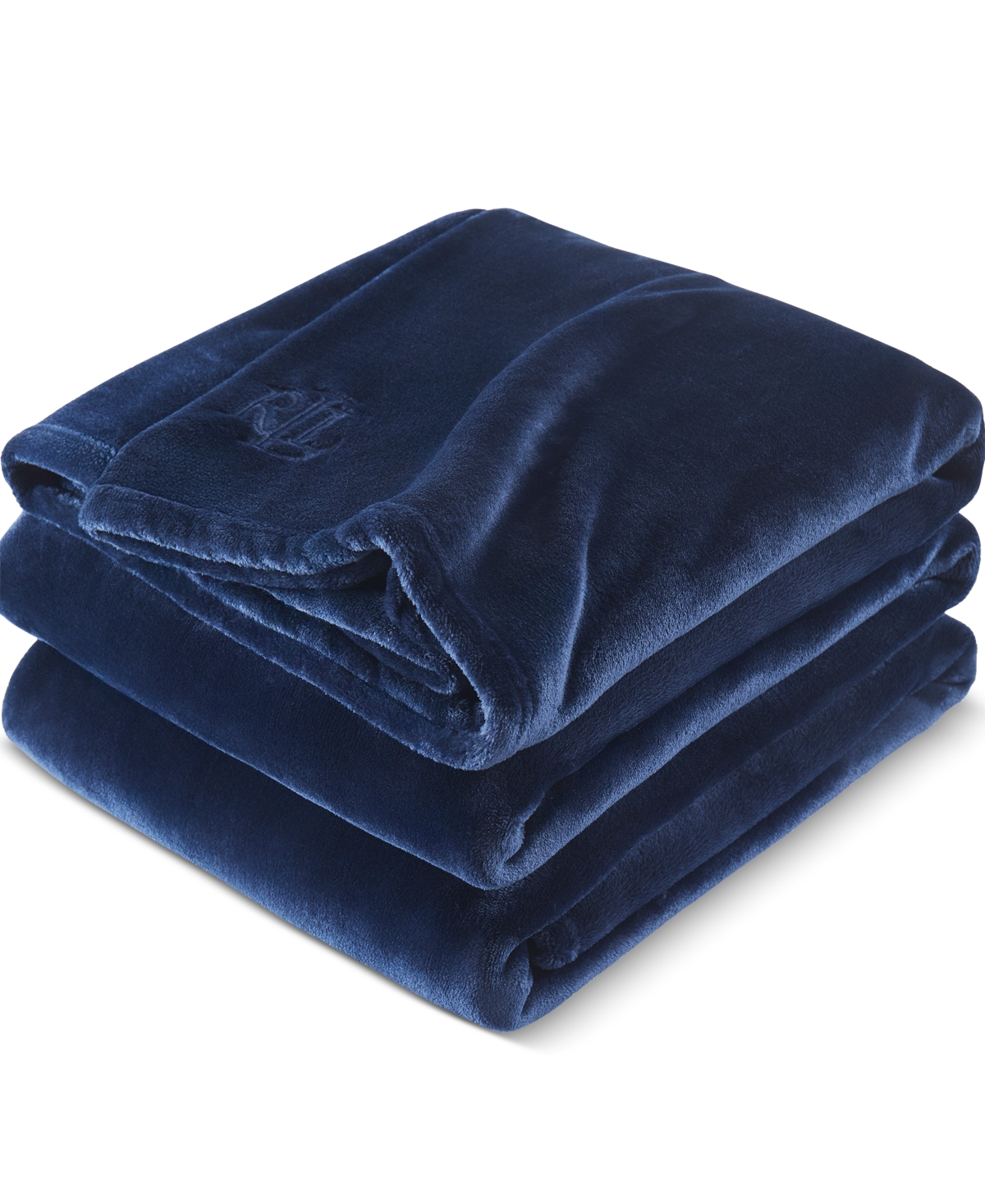 Ralph Lauren Micromink Plush Blanket, King In Navy