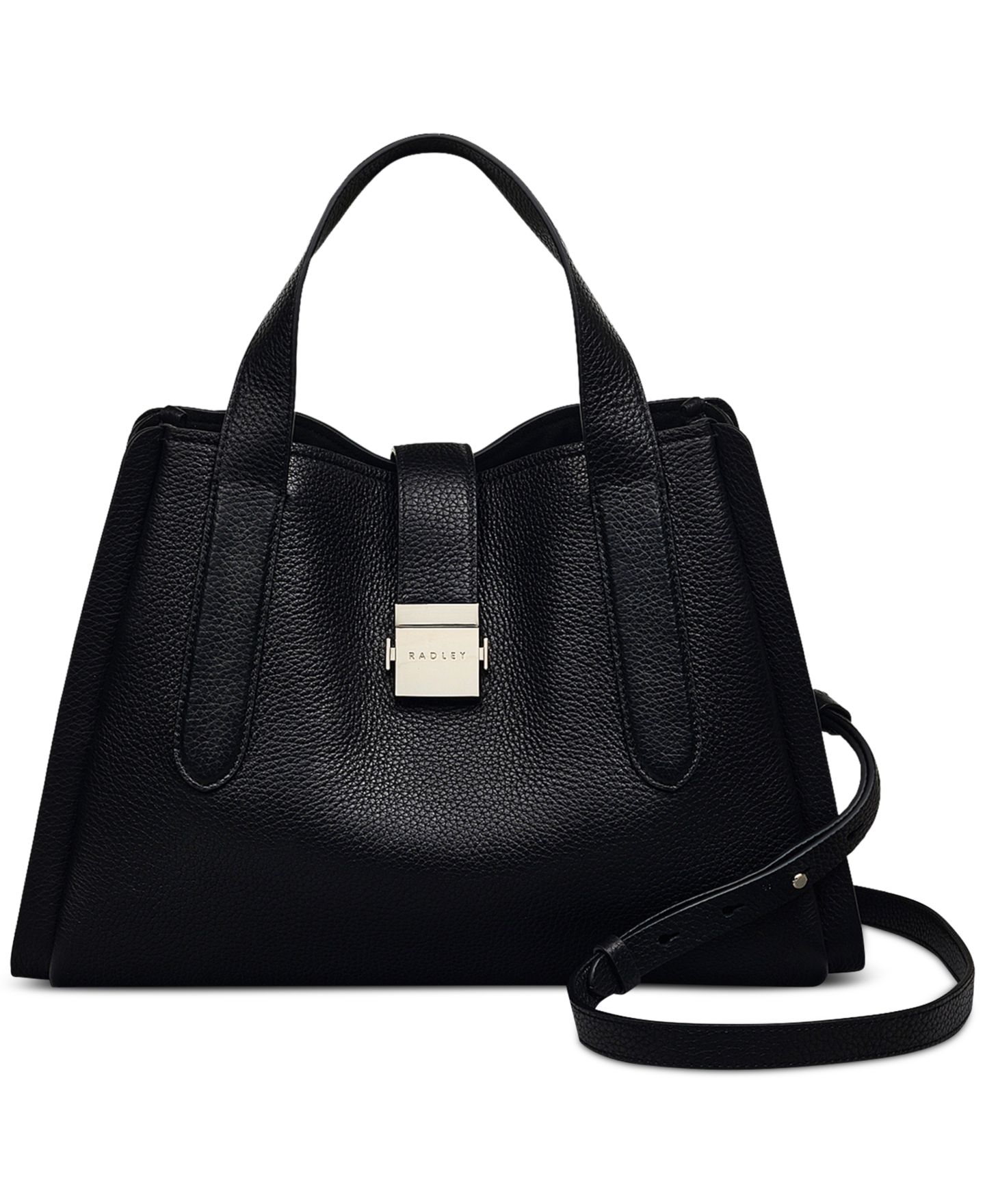 Женская сумка Radley London Sloane Mews Medium Zip Top Grab Satchel, цвет: Чёрный / Серебряный — фото 1