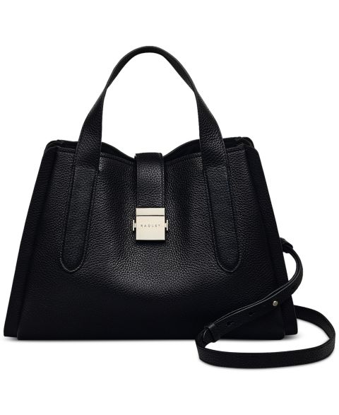 Женская сумка Radley London Sloane Mews Medium Zip Top Grab Satchel, цвет: Чёрный / Серебряный