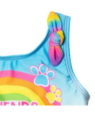 Toddler Girls Rash Guard Tankini Top and Bikini Bottom 3 Piece Swimsuit Set