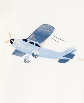 Baby Boys Airplane Top, Hat, Pants & Socks, 4 Piece Set