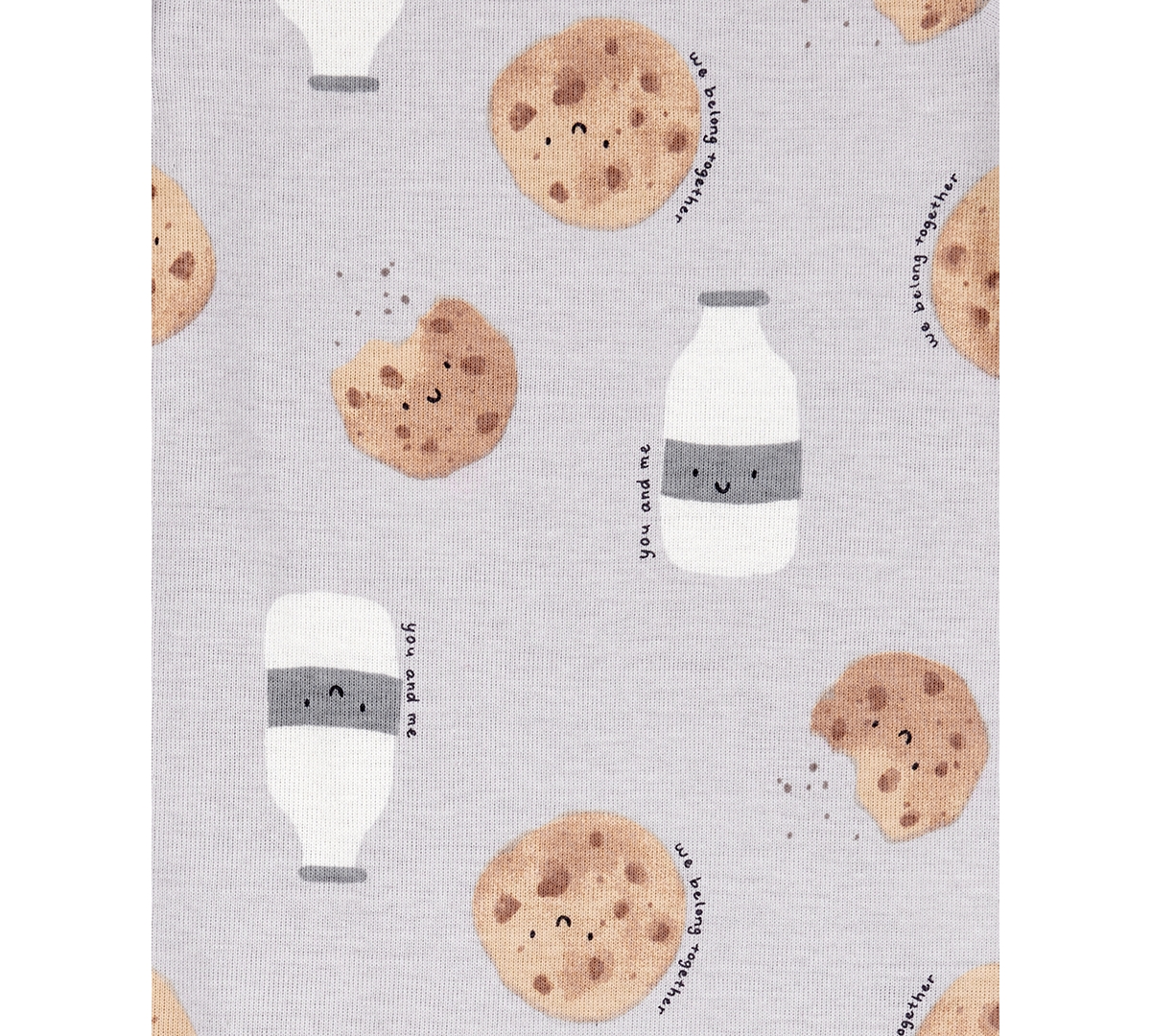 Carter's Baby Milk & Cookies Little Character Cotton Bodysuits & Pants, 3 Piece Set