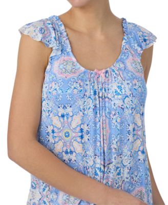 Women's Flutter-Sleeve Midi Nightgown