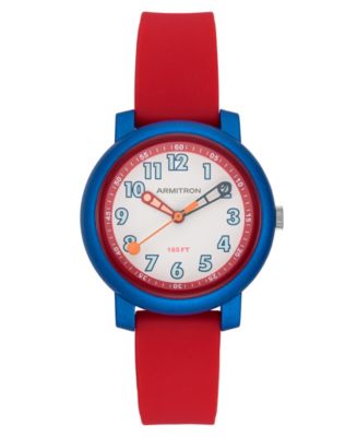 Armitron Kid's Quartz Tinker Time Red Silicone Watch, 32mm - Macy's