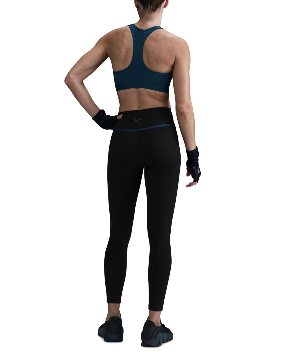 Shop Nike Women's One High-waisted 7/8 Leggings In Black,blac