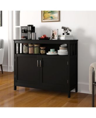 Kitchen Buffet Server Sideboard Storage Cabinet with 2 Doors and Shelf