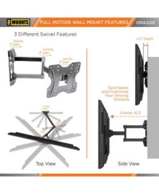 Articulating/Full Motion TV Wall Mount for TVs 26"-45" Up to 77 lbs