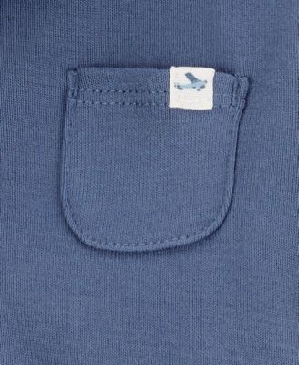 Baby Boys Cotton Little Character Set&reg; Hooded Cardigan, Barn-Print Bodysuit & Striped Pants, 3 Piece Set