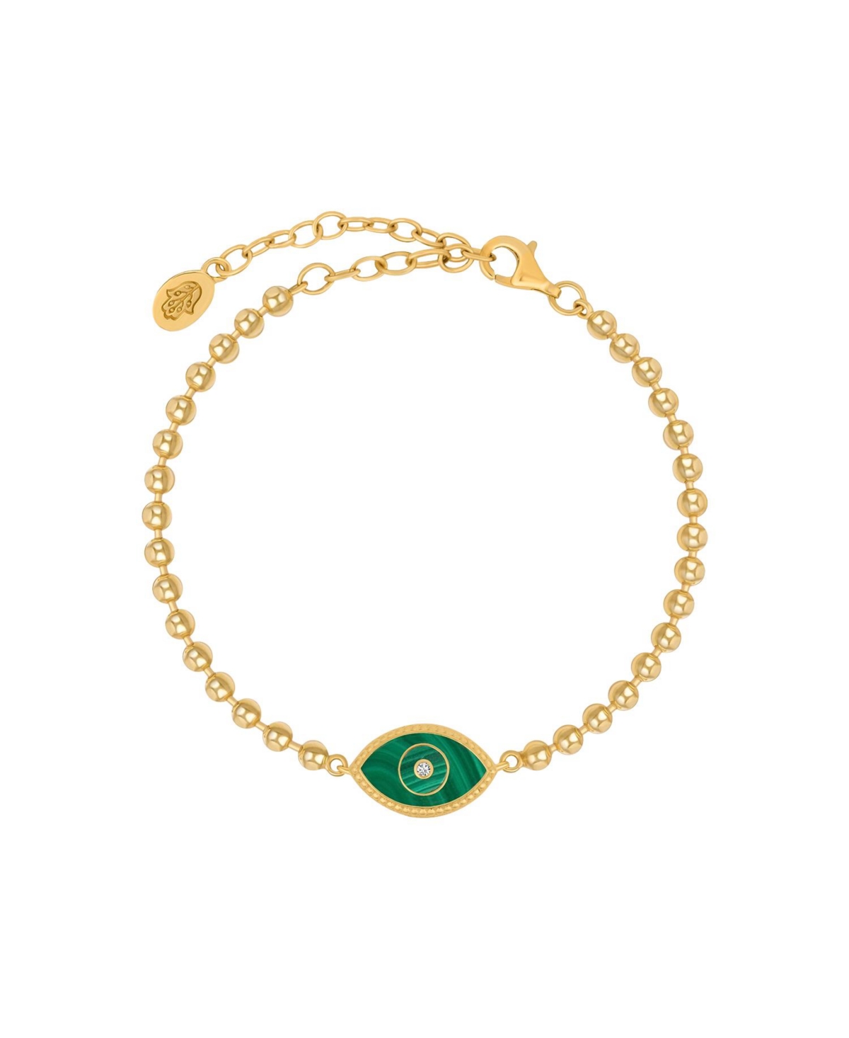 Bright Soul Evil Eye Malachite Gold Bracelet - Gold/Green