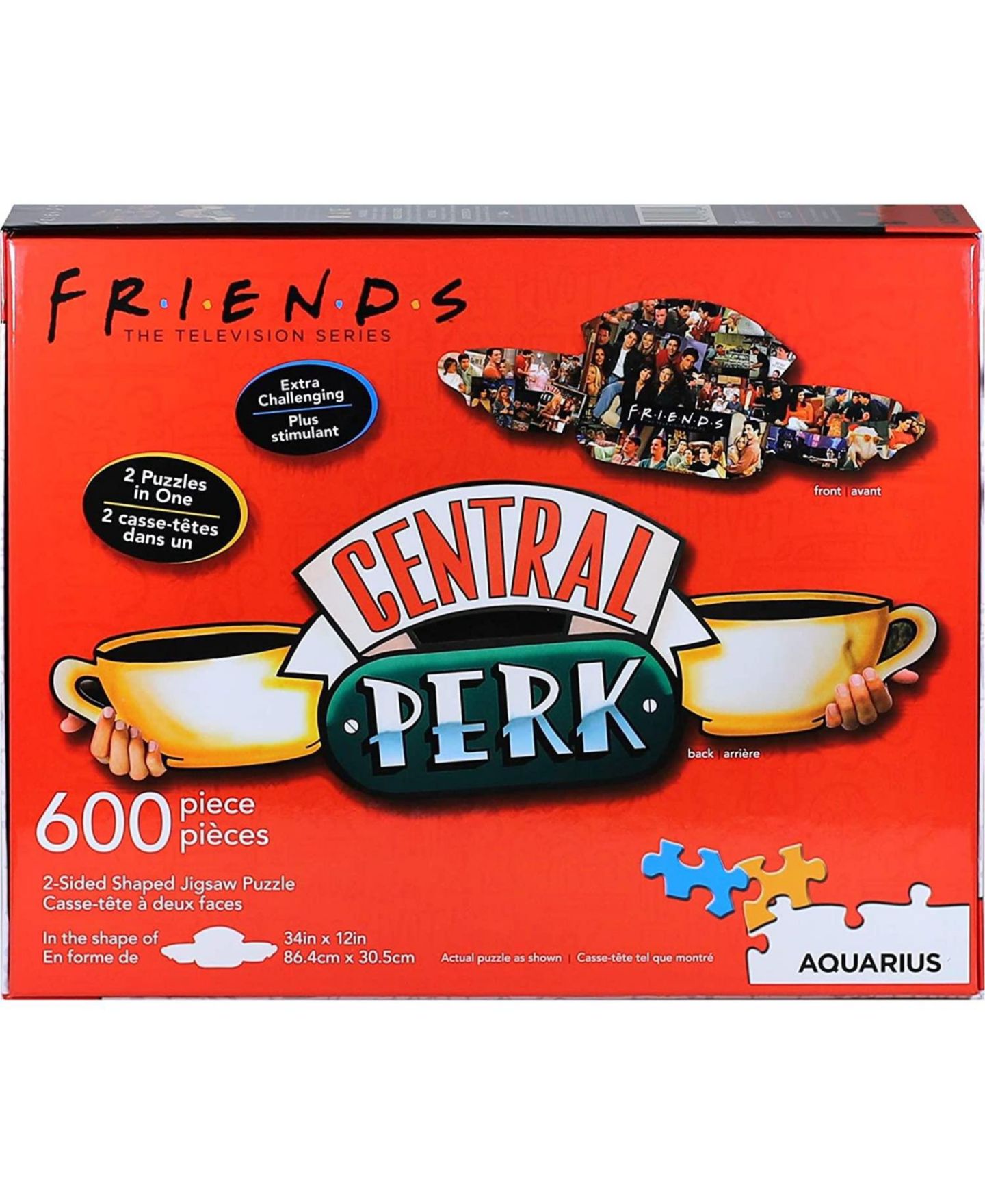 Детский пазл NMR Distribution Friends Central Perk & Collage Two-Sided 600 Piece Puzzle, Ages 14+ — фото 3