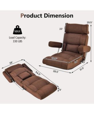 Adjustable Folding Sofa Chair with 6 Position Stepless Back