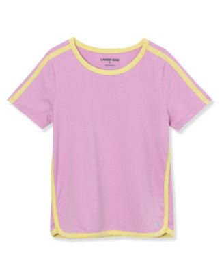 Girls Short Sleeve Active Curved Hem Tee