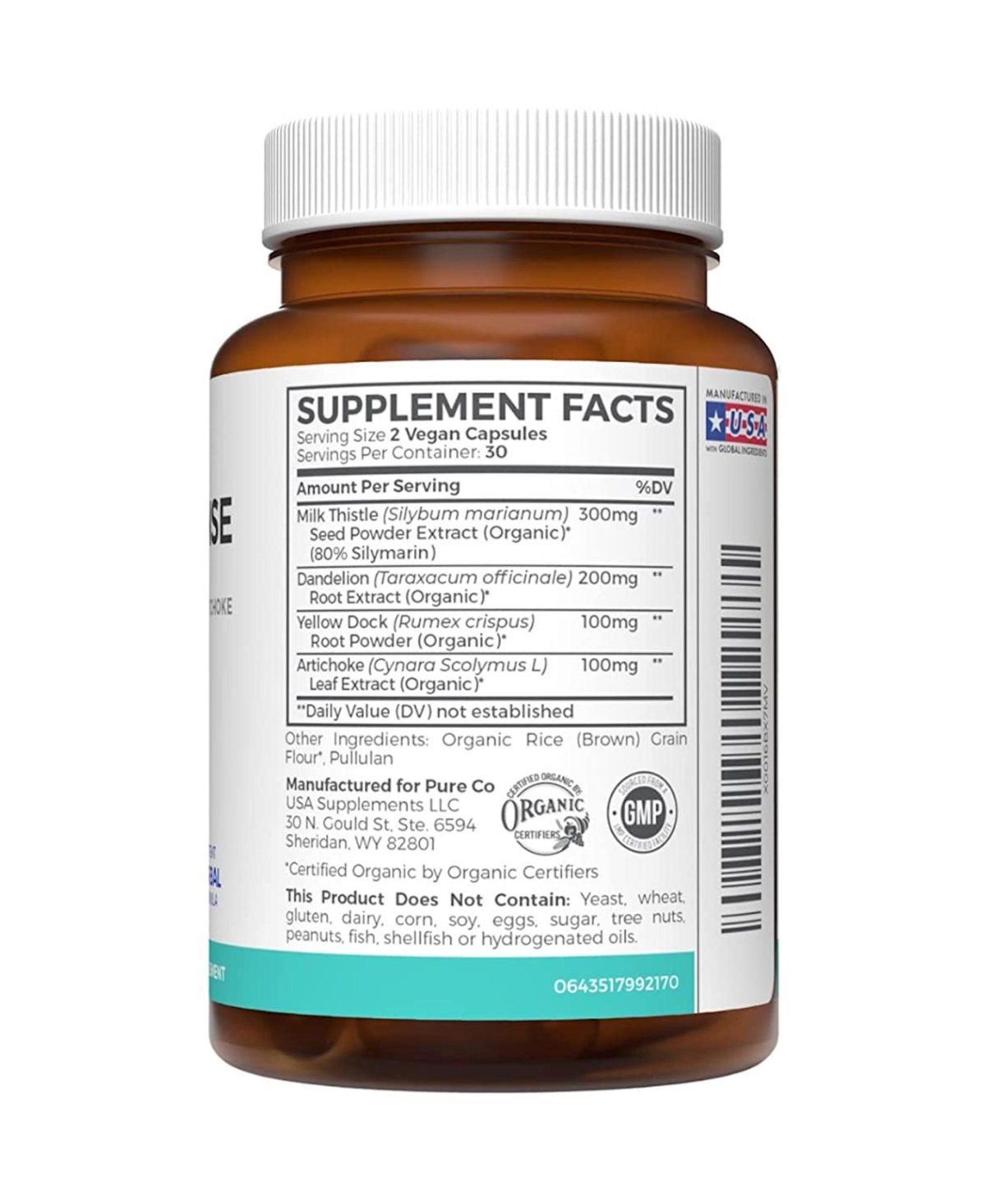 Pure Co Liver Cleanse Capsules, 60 ct