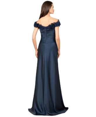 Women's Off Shoulder Satin Gown