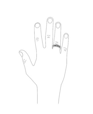 Black Inlay CZ Cubic Zirconia Accent Wide Band Ring Silver Tone Titanium