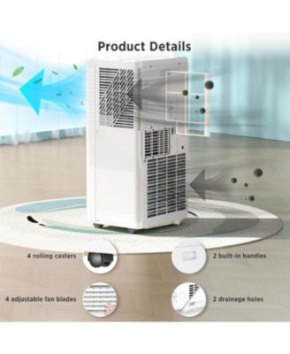10000 BTU Portable Air Conditioner with Remote Control Three Modes Two Wind Speed LED Display Air Conditioner