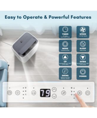 13000 BTU, Portable Air Conditioner for rooms up to 600 Sq. Ft with cooling, dehumidifier & fan modes, includes remote control