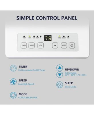 8,000 BTU Portable Air Conditioners, Air Conditioner for Room Up to 350 Sq.Ft, 3-in-1 Portable AC Unit Cool & Dehumidifier & Fan Modes with Remote Control