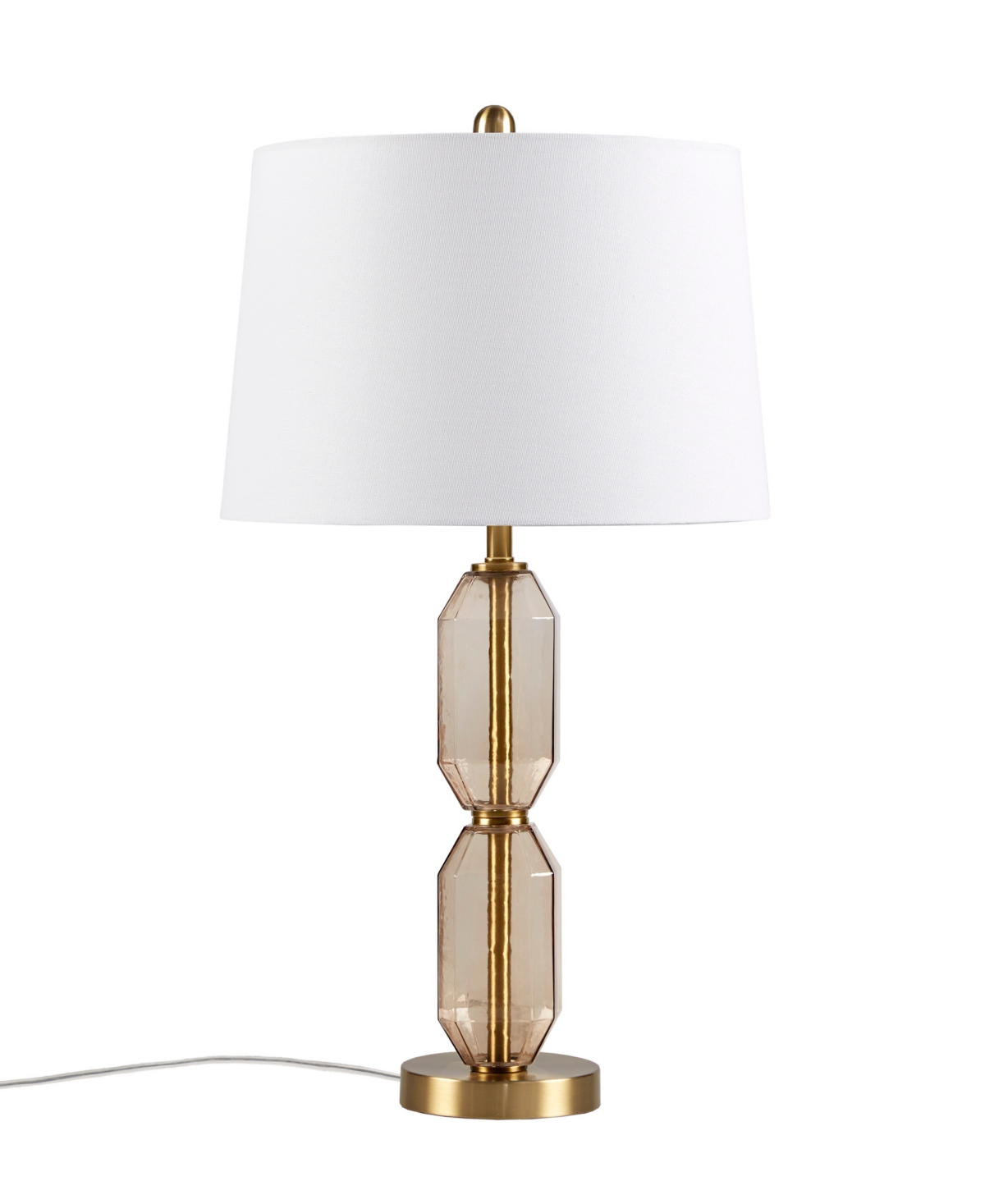 510 Design 26.5" Zirconia Faceted Glass Table Lamp In Neutral