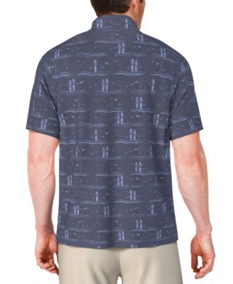 Men's Surfboard-Print Polo Shirt