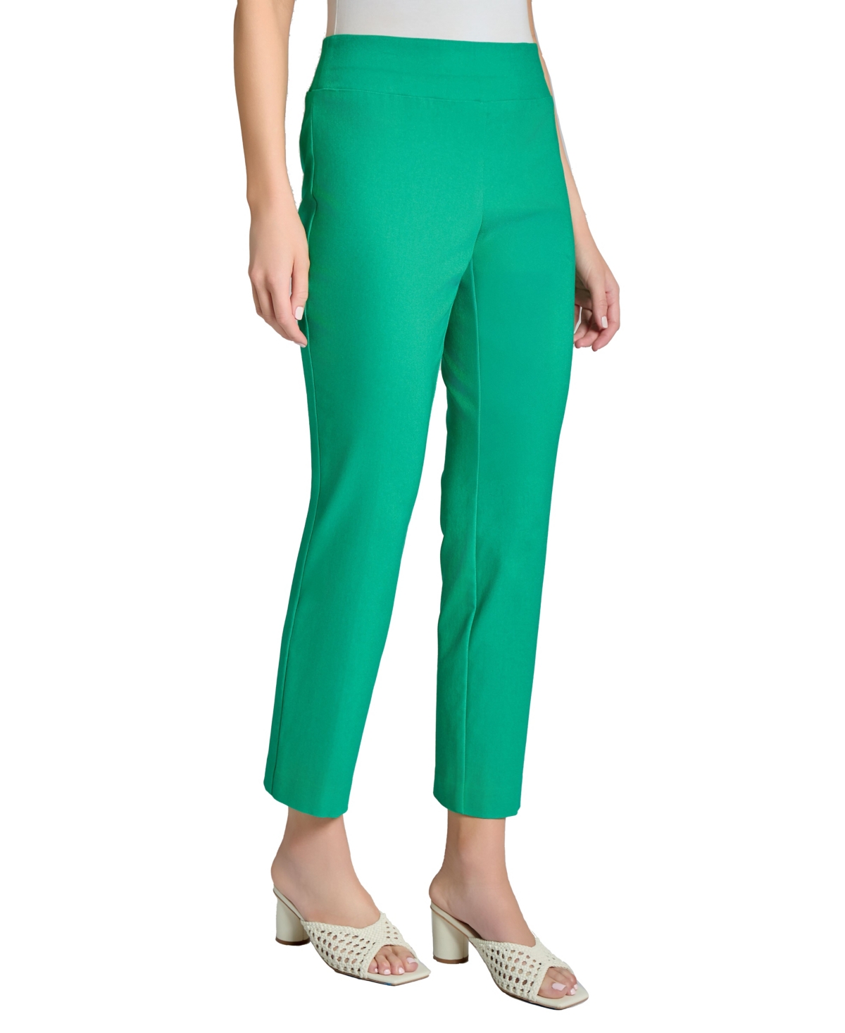Jones New York Pull-on Slim Fit Ankle Pants In Kelly