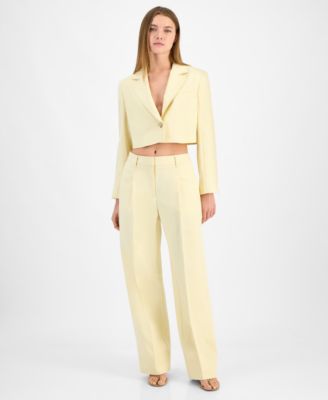 Women's Cropped One-Button Blazer