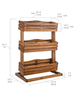 Acacia Wood 3-Tier Vertical Garden Planter