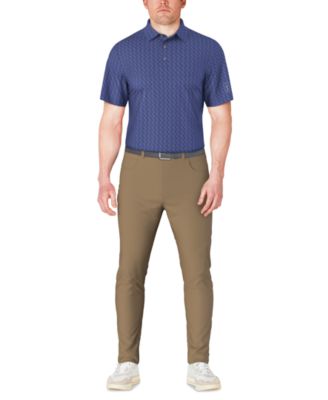 Men's Short Sleeve Pineapple Print Conversational Golf Polo Shirt