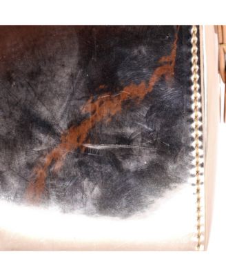 Mini Binder Clip Flap Bag Mirror Faux Leather