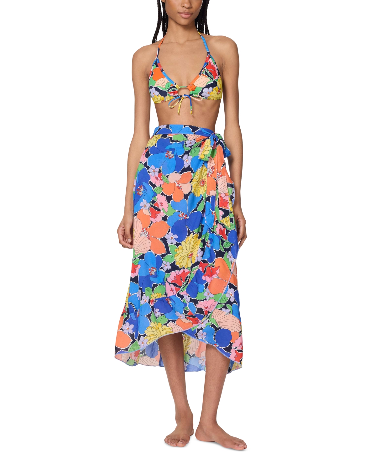 Kate Spade New York Women's Ruffle-Trimmed Pareo Cover-Up - Multi