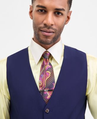 Men's Classic-Fit Solid Suit Separate Vest