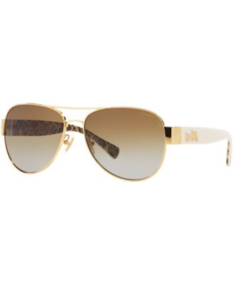 coach polarized aviator sunglasses